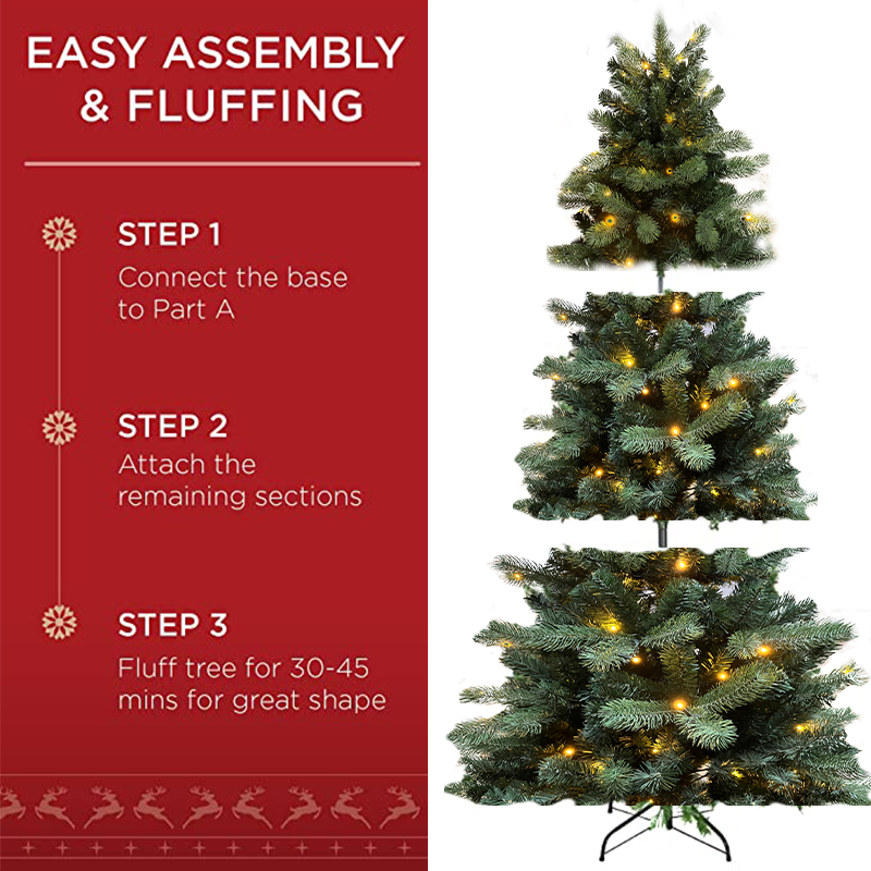 2023 Wholesale High Quality 7.5ft Artificial Led Light Christmas Tree Arbol De Navidad