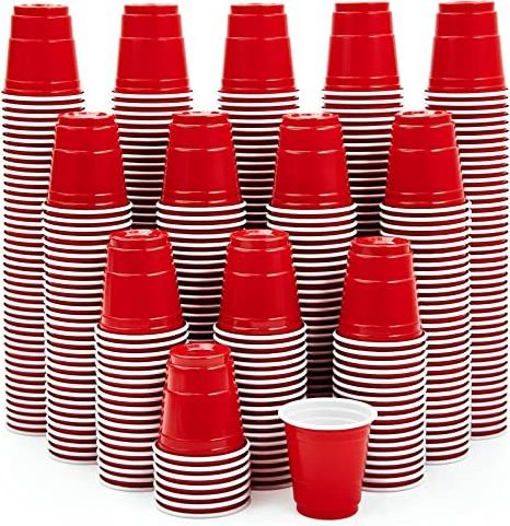 Hot Selling 2 Oz Mini Red Shot Glasses Disposable Plastic Party Cups For Jello Shots And Tasting