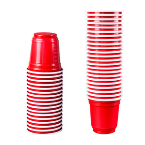 Hot Selling 2 Oz Mini Red Shot Glasses Disposable Plastic Party Cups For Jello Shots And Tasting