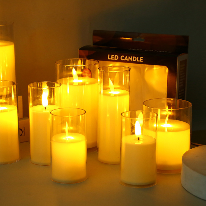 Best Selling Battery Operated Flameless Flickering Pillar Lights Wholesale Motion Flame Votives