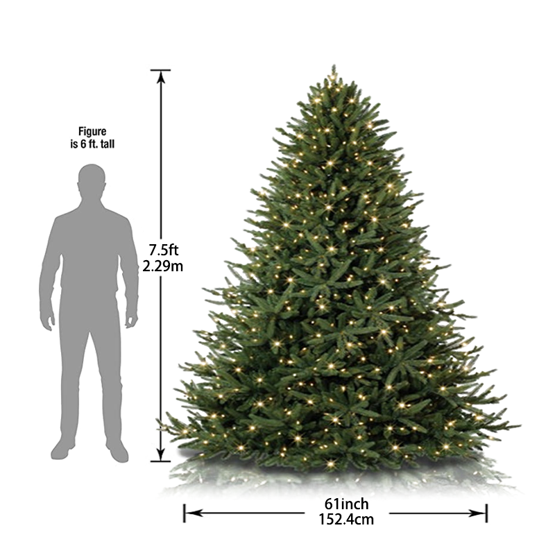 2023 Wholesale High Quality 7.5ft Artificial Led Light Christmas Tree Arbol De Navidad