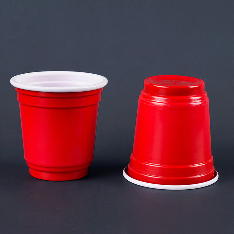 Hot Selling 2 Oz Mini Red Shot Glasses Disposable Plastic Party Cups For Jello Shots And Tasting