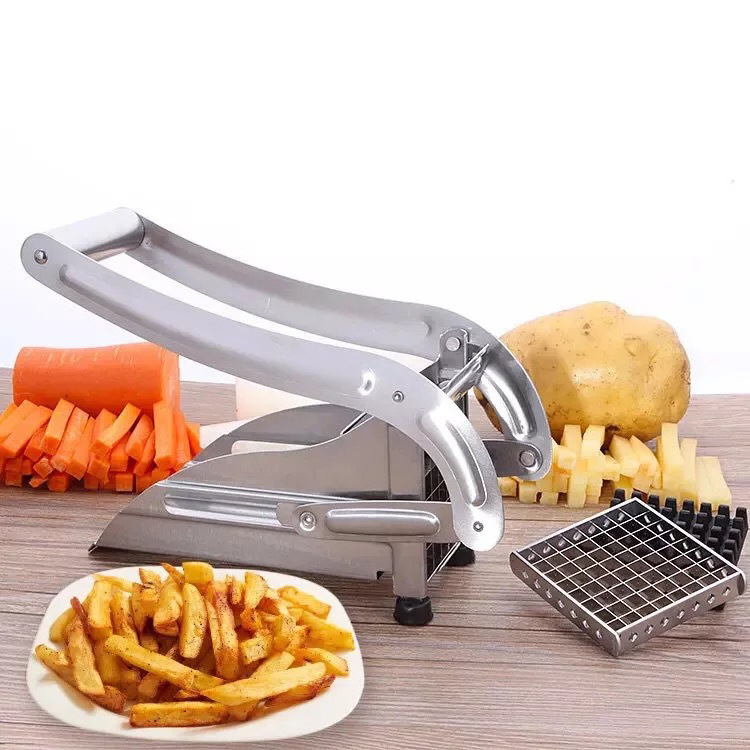 Hot Sale High Quality Home Kitchen Tools Veggie Chopper Stainless Steel Potato Cutter Slicer Manual French Fry Cutter