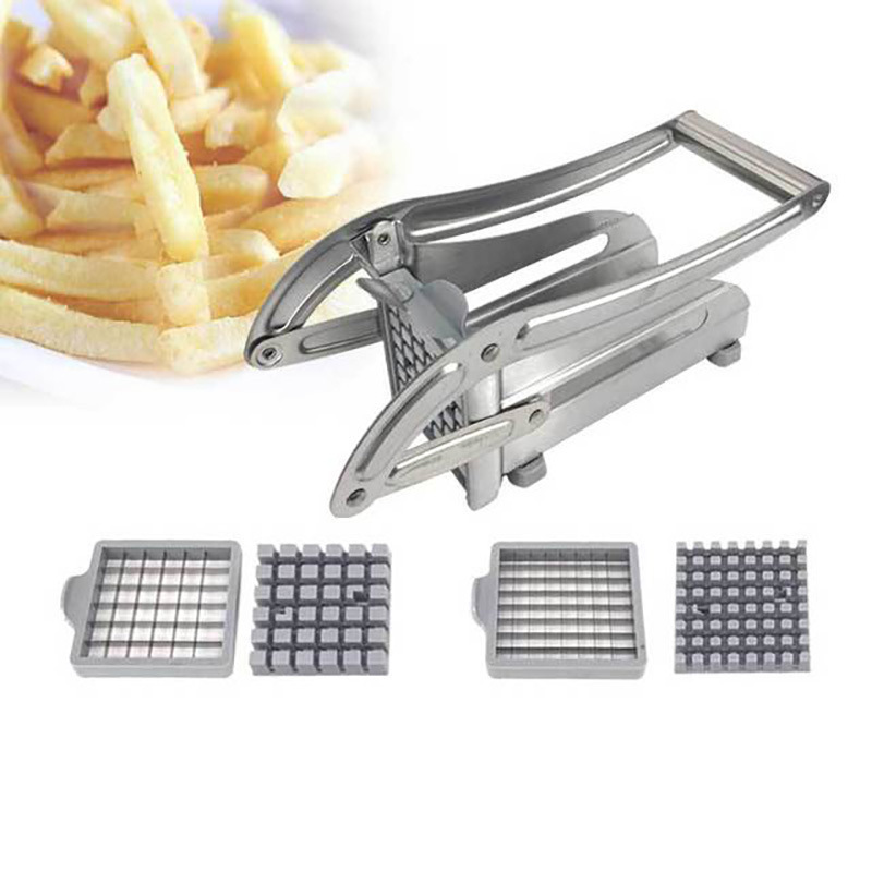 Hot Sale High Quality Home Kitchen Tools Veggie Chopper Stainless Steel Potato Cutter Slicer Manual French Fry Cutter