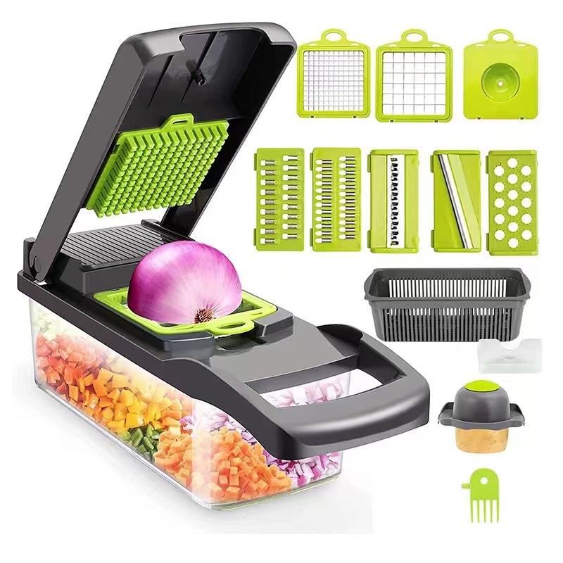 Top Seller Kitchen Accessories 16 In 1 Veggie Chopper Graters Mandoline Slicer Fruits Vegetable Cutter Onion Chopper