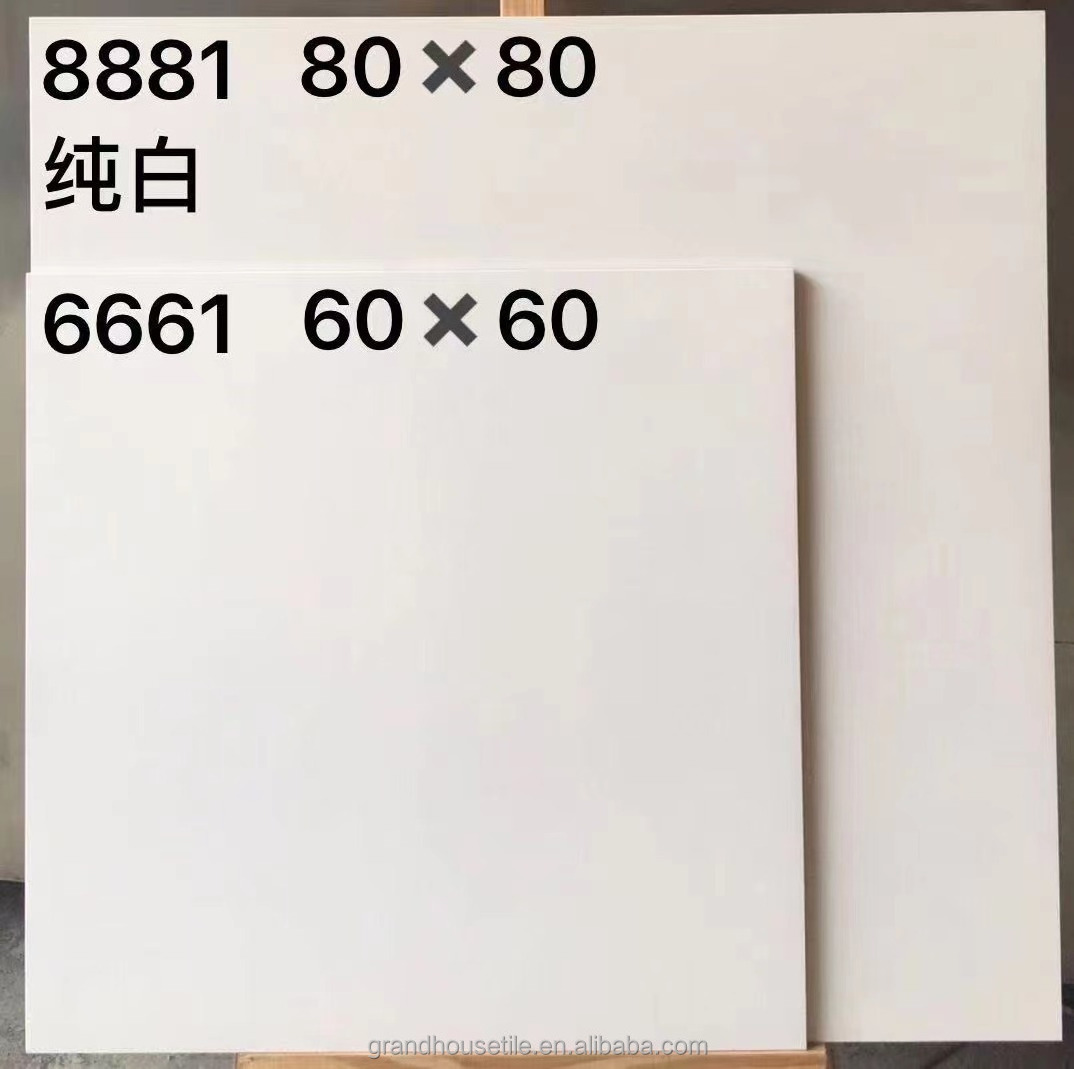 Foshan black and white floor porcelain tile white matt tile 600x600mm non-slip floor tiles for floor porcelanato