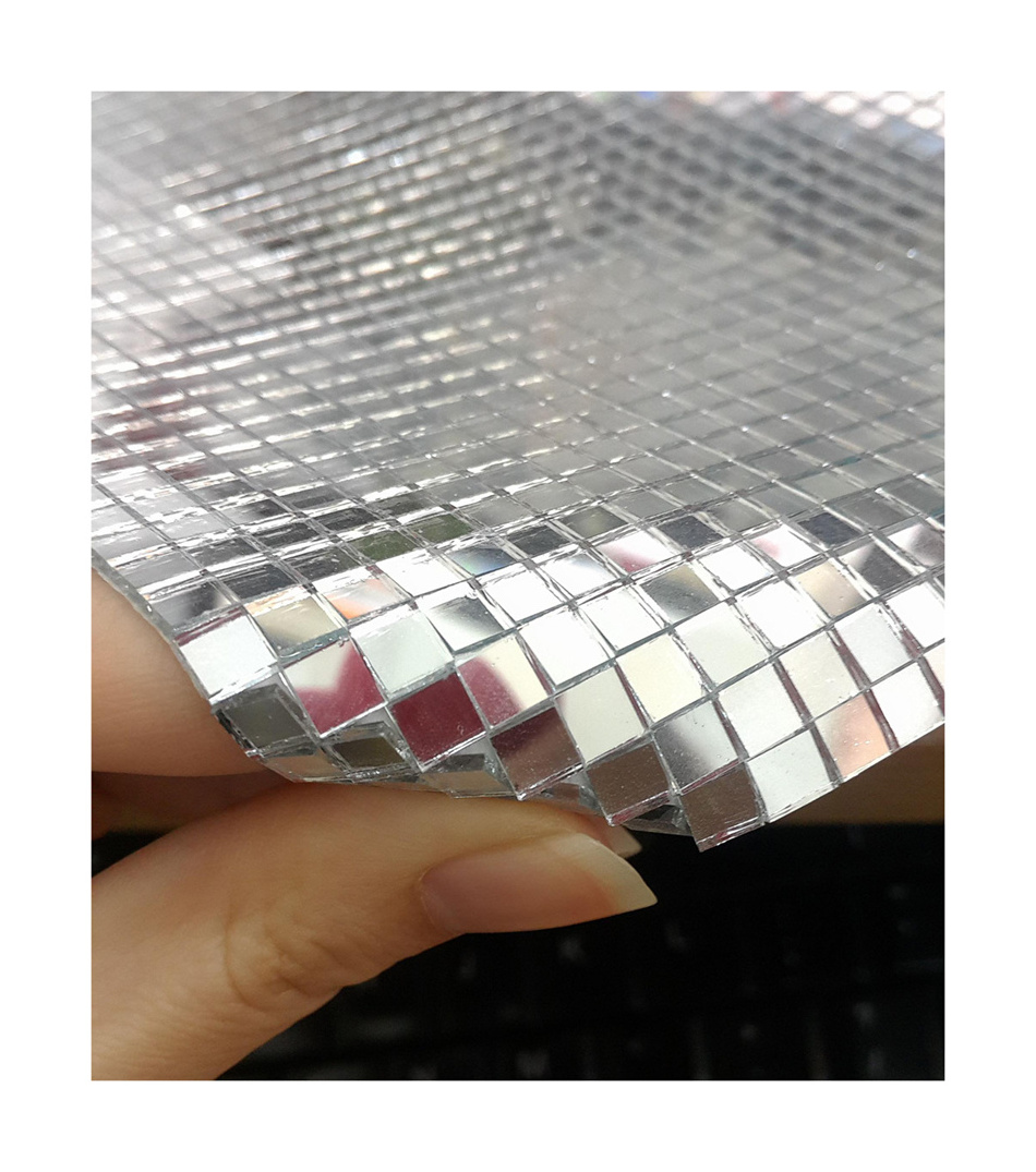 Foshan high quality mirror glass mosaic Self adhesive  mini mirror craft kit mirror mosaic tile