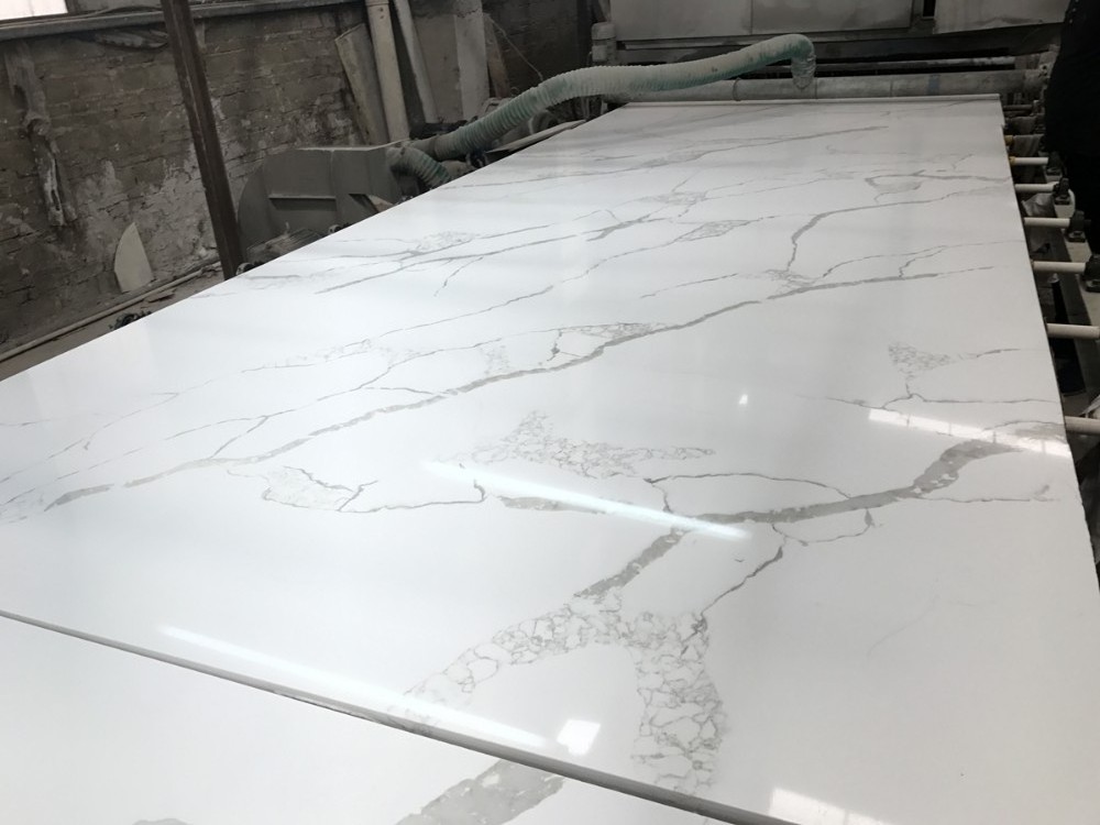 3200x1600 Carrara Countertops Calacatta Quartz Stone Table top Calacatta White artificial quartz large size quartz slabs