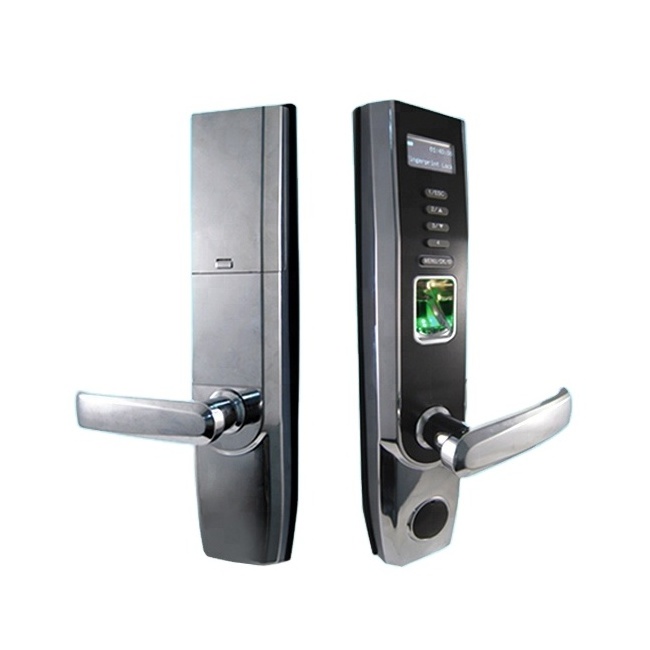 ( L5000 / MF )  13.56KHZ Card and Fingerprint door Lock with USB