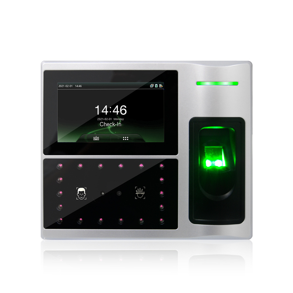 6000 Palm and 12000 face Recognition Multi-Biometric Time Attendance system with fingerprint reader