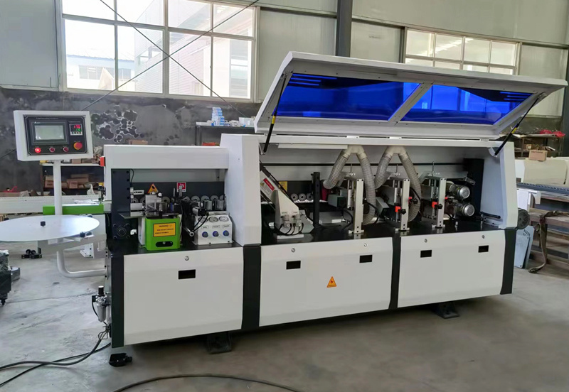 Best fully automatic corner rounding and double end trim saw MDF pvc edge banding machine