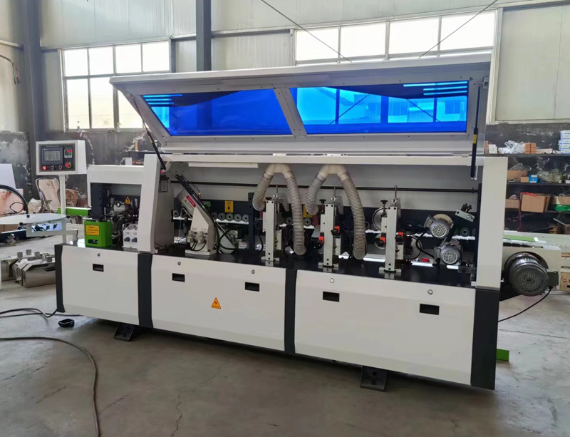 Best fully automatic corner rounding and double end trim saw MDF pvc edge banding machine