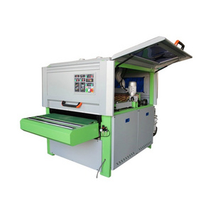 wood polishing machine Vertical three rollers manual polishing machine woodworking Brush sanding machine for wood door