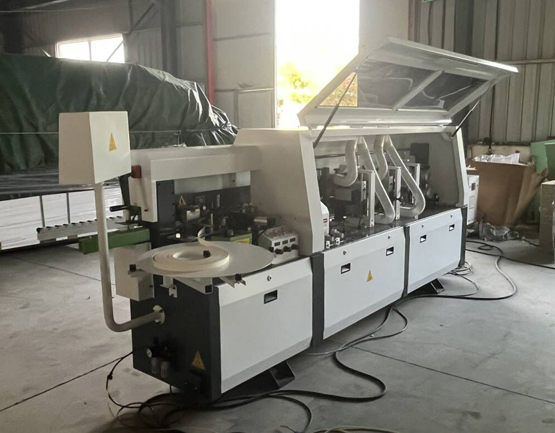 Best fully automatic corner rounding and double end trim saw MDF pvc edge banding machine