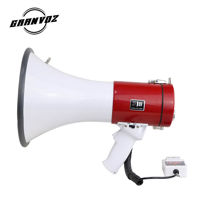 Megaphone Outdoor Wireless Alarm Siren Speaker Handheld Custom Battery Rechargeable 50W Big loudspeaker Megaphone