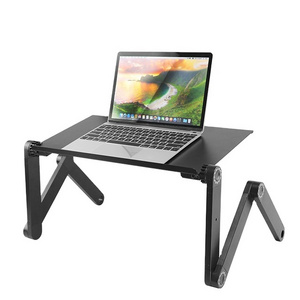 Universal aluminum ventilated portable folding laptop table cooler stand desk bed sofa tray