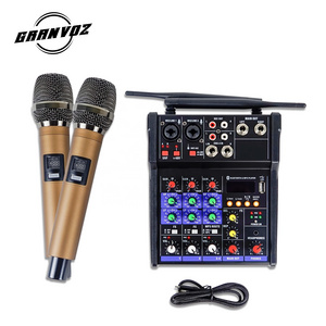 Professional Two Zones Car Audio machine with Microphone Power DJ mixer Music Amplifier 5.1