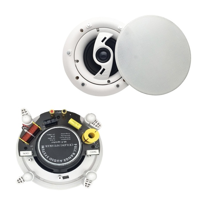 passive 2-way 5/6/8inch  rimless Hi FI ABS ceiling speaker  with crossver pa system ceiling hanging speaker