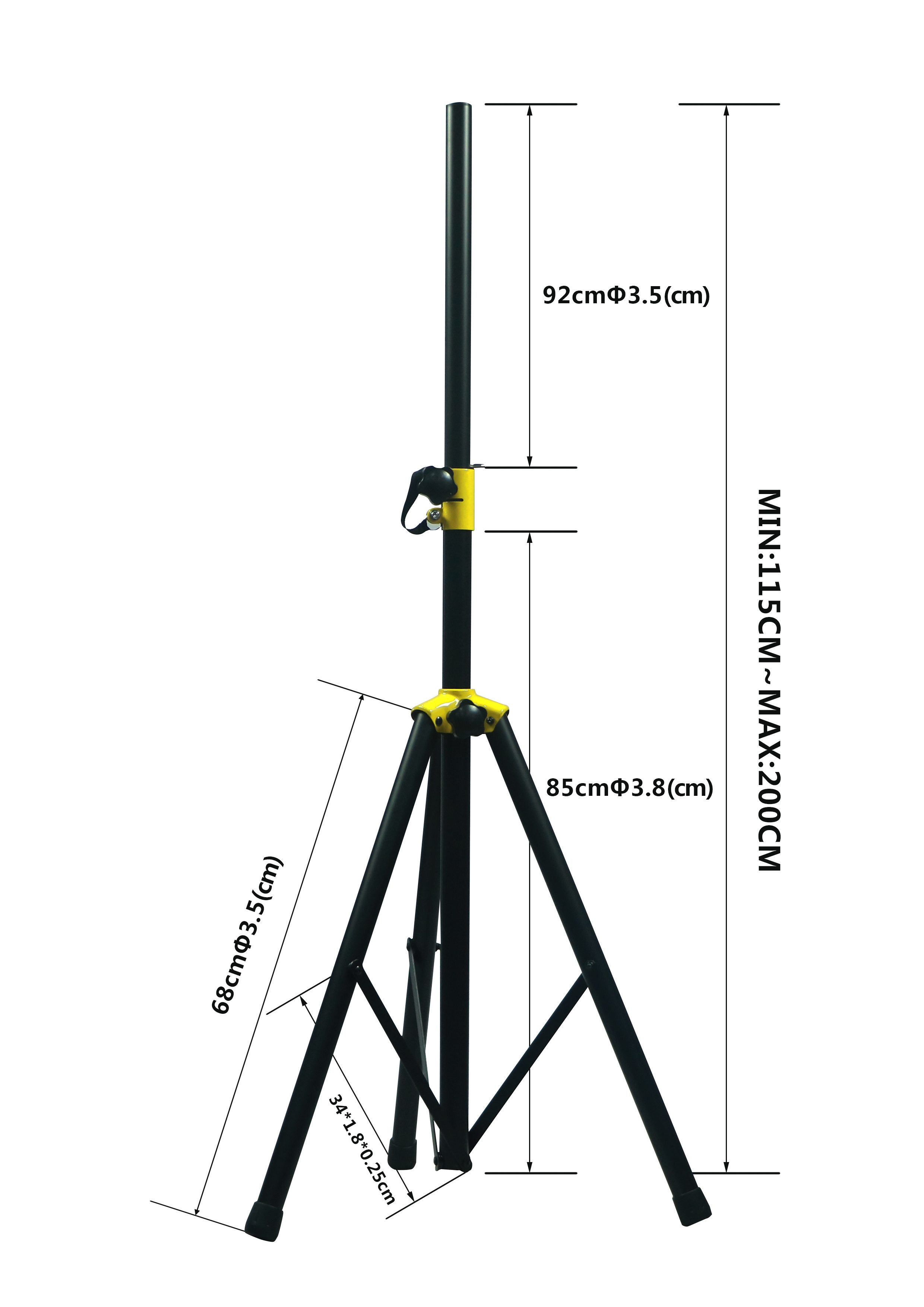 Professional Audio Best-seller Full Metal Joint Height Adjustable  Pa  Line Array Speaker Tripod Stand