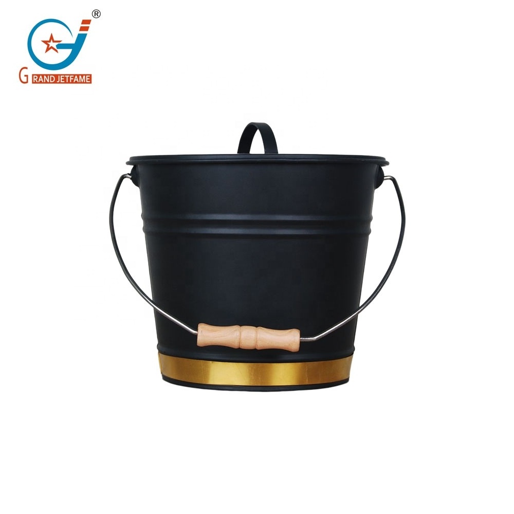 Ash Bucket with Lid Shovel Hand Broom Tool Set Accessories for Fireplace Indoor and Outdoor