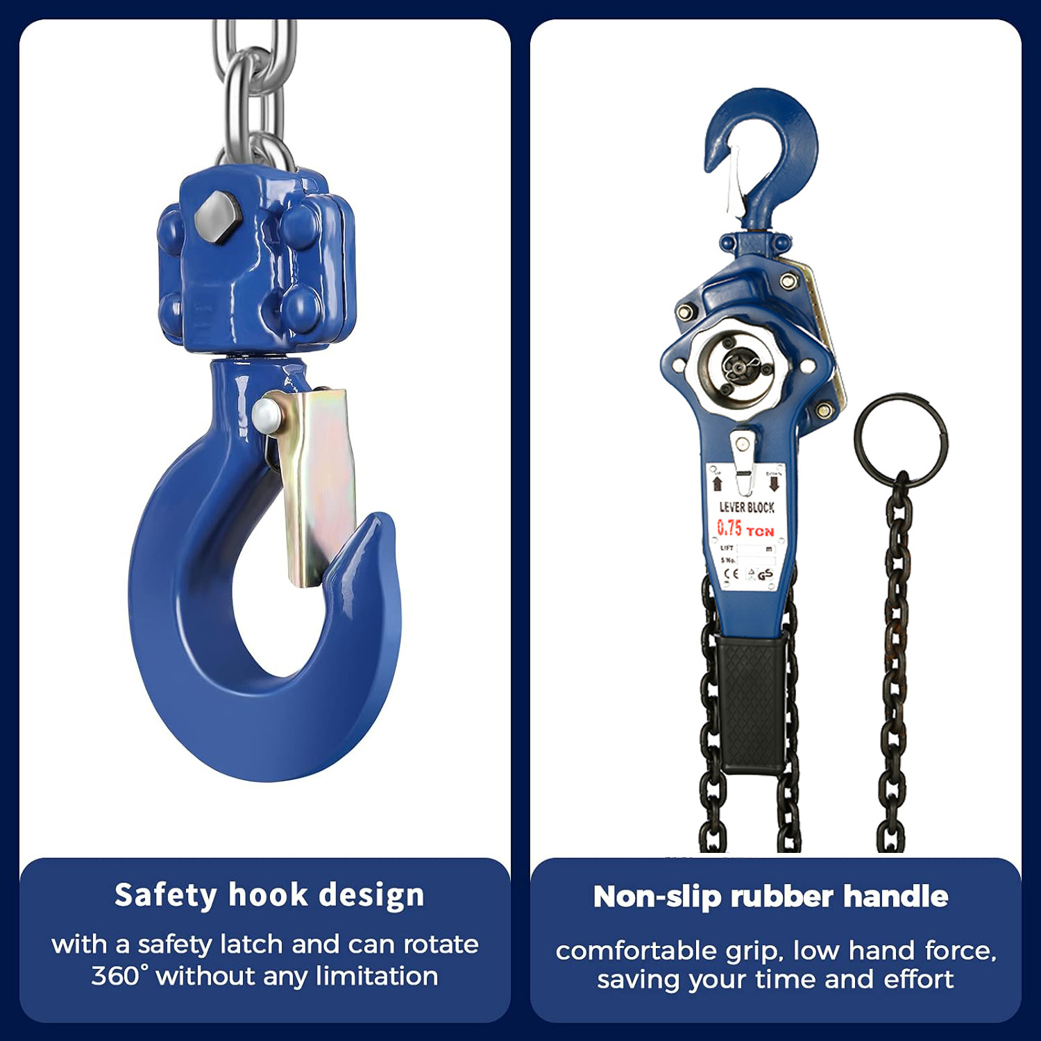 Chain Hoist Lever Block Pull Lift Hand Ratchet Lever Block 1.5 3 6 9 Ton Provided Construction Hoist G80 Chain by Hand Lifting