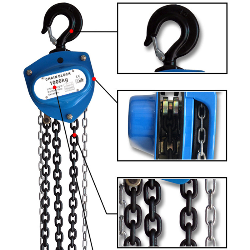 Hot Seller Pull Lift Hand Chain Block Manual Chain Hoist With Factory Price Crane Hoist Electric Safety Factor Chain Block