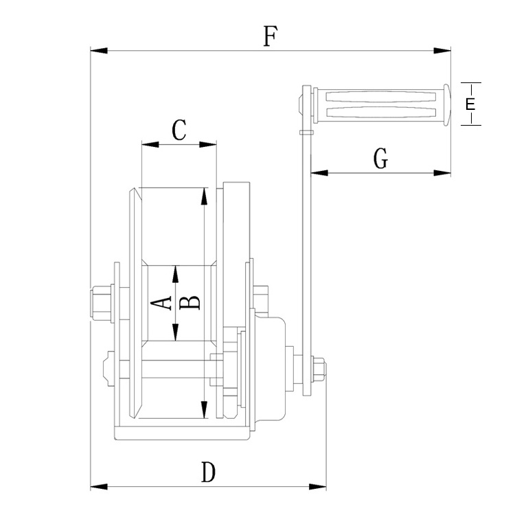 1200lbs 1800 lbs 2600lbs s. s 304 hand anchor winch manual