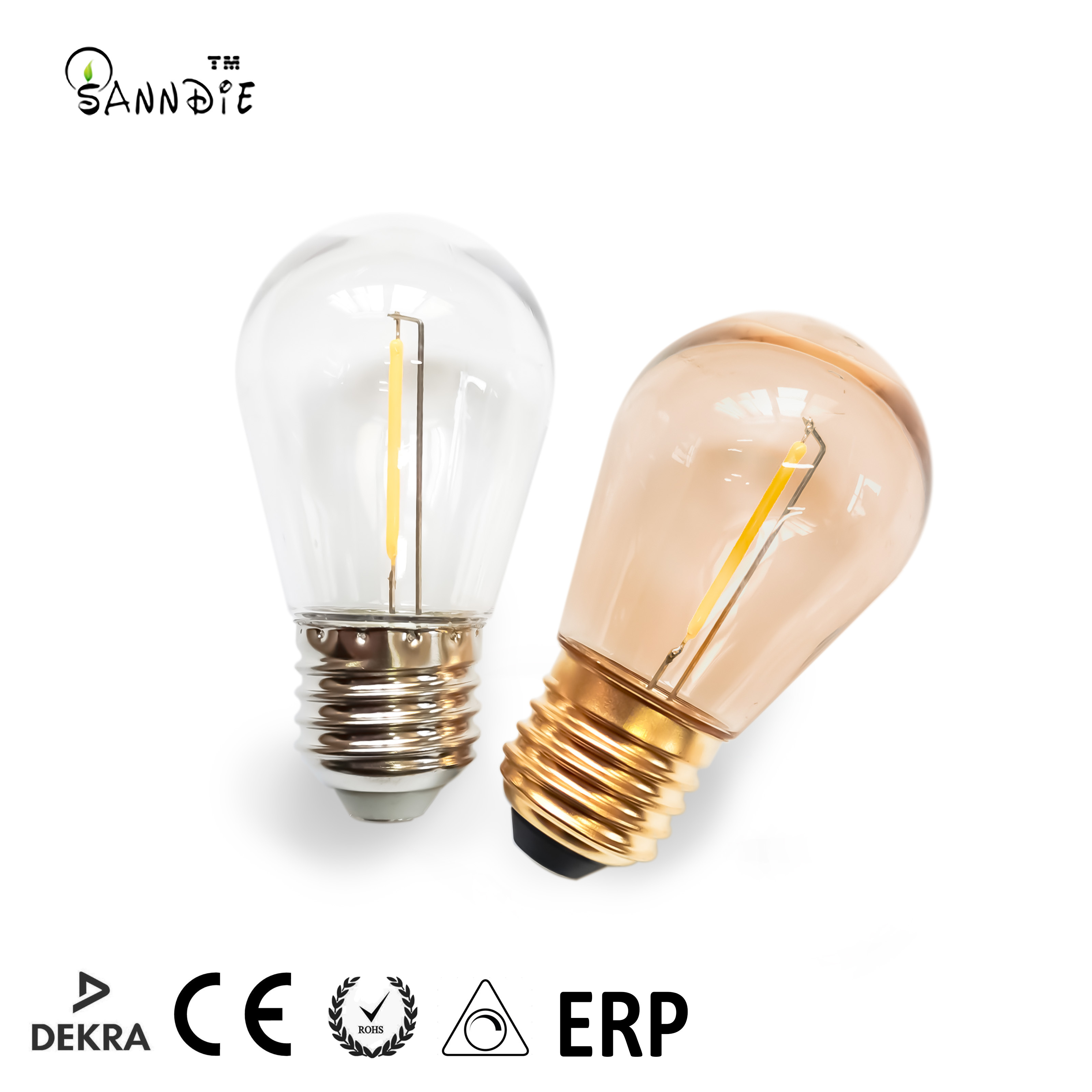 S14 led filament bulb decorative 24v110v 240v custom filament bulb S14 plastic festoon bulb filament for outerdoor string light