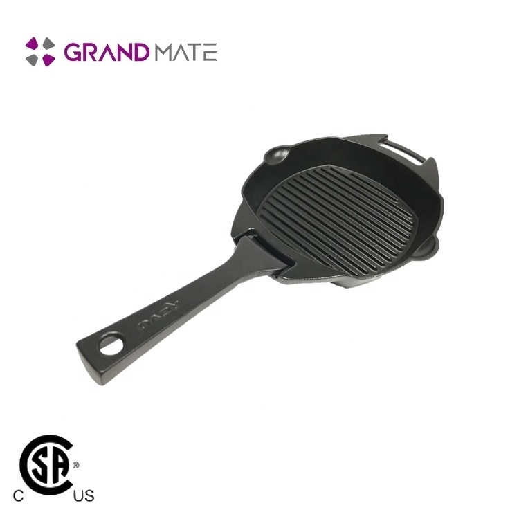 GK05 Non stick large enamel square Cast Iron griddle pan