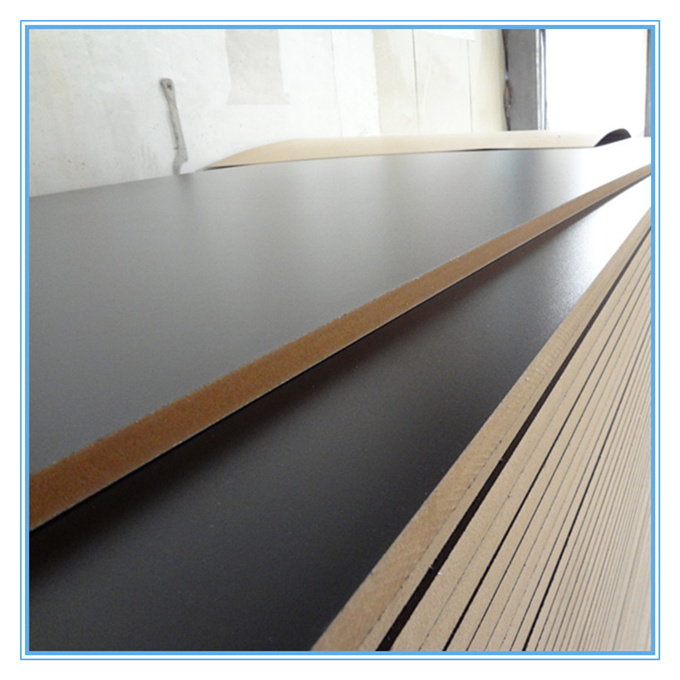 Melamine or PVC  black laminated mdf board