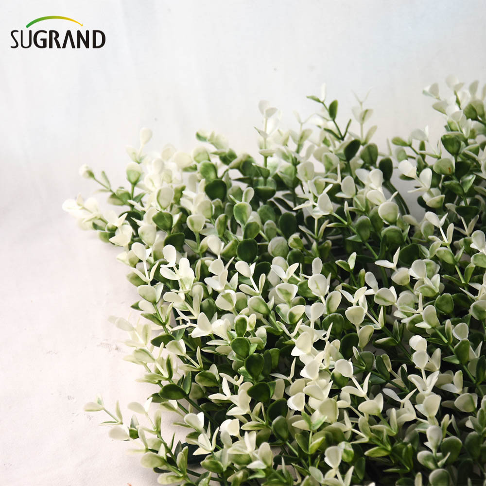 Good quality factory directly  selling plastic grass wall covering artificial leaf mat for garden