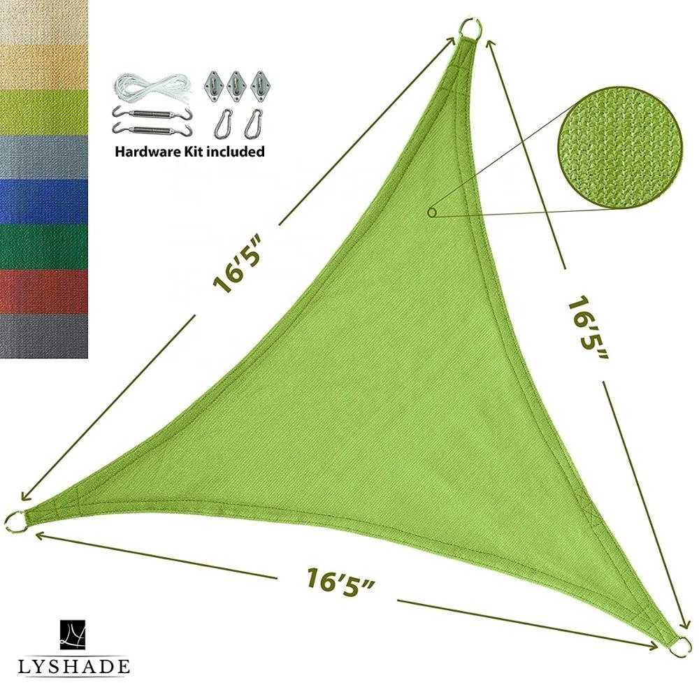 Sugrand waterproof shade sails triangle awning fabric shade sail sun sail shade