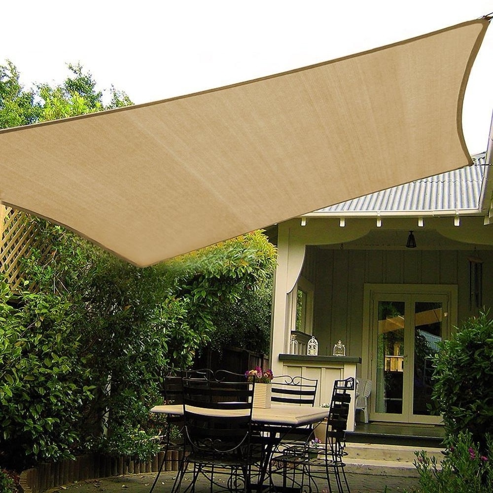 Sugrand waterproof shade sails triangle awning fabric shade sail sun sail shade