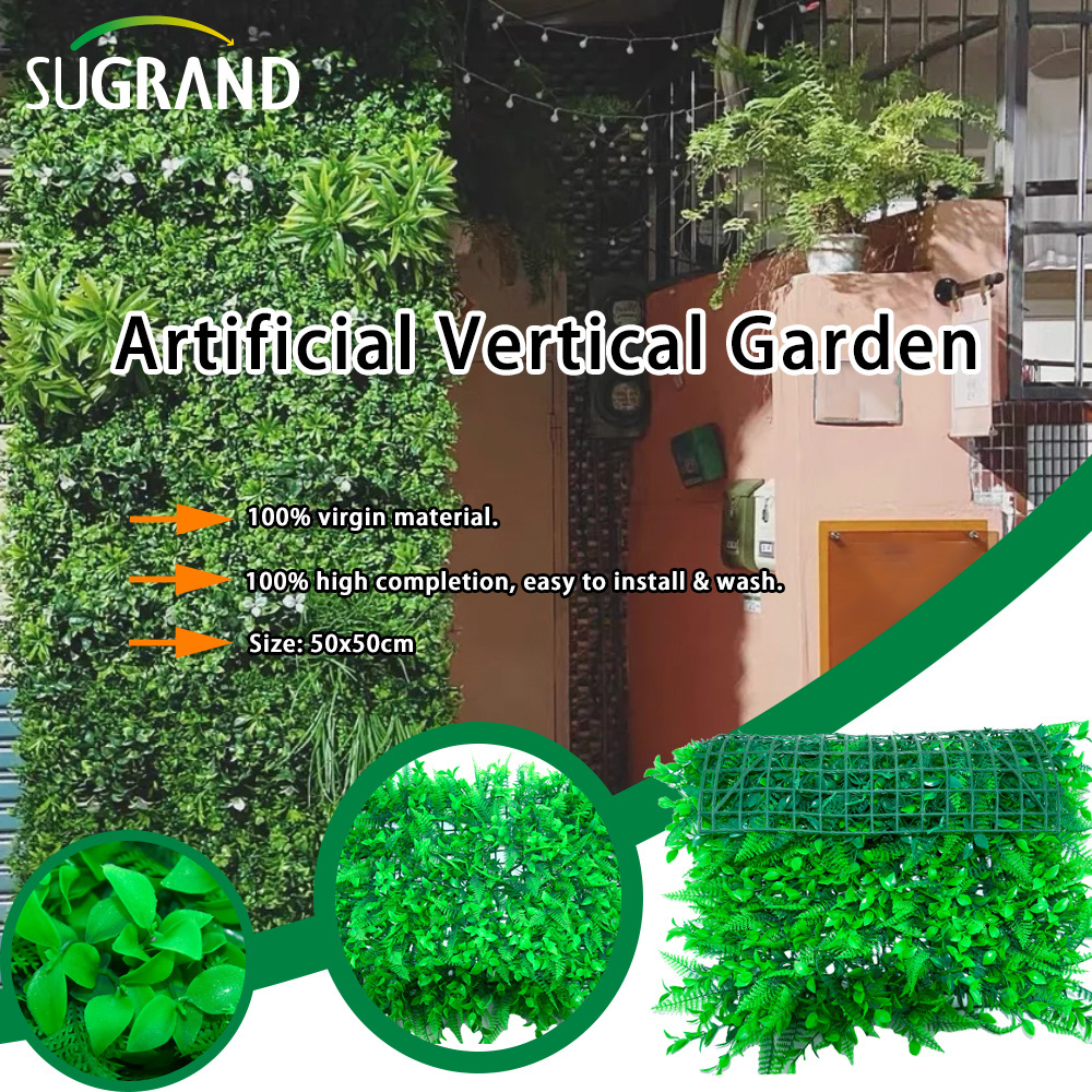 Good quality factory directly 180 cm 220 cm 260 cm artificial grass wall panels leaves artificial wall grass on wall design