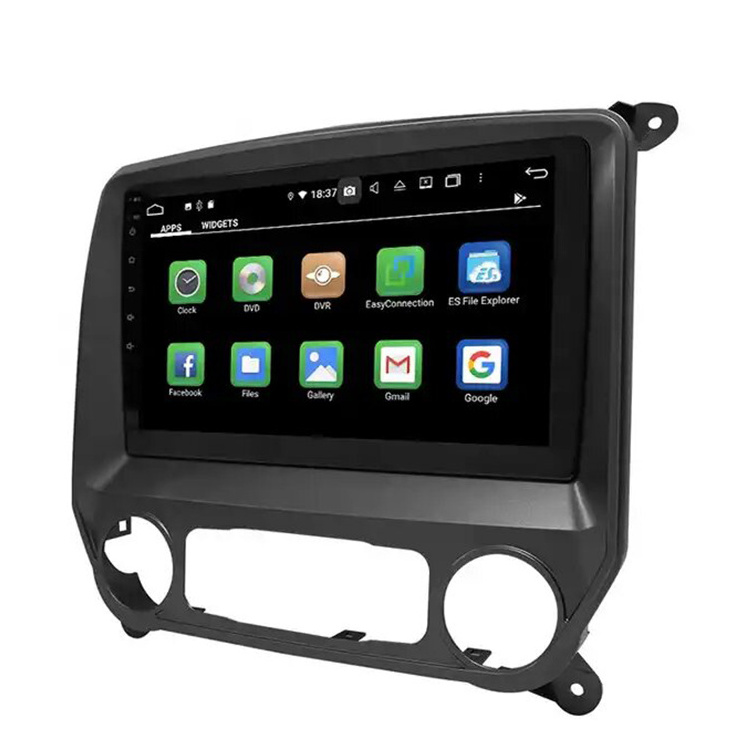 GRANDNAVI 2din 10inch Wireless CarPlay Android Auto WIFI GPS Navigation 2.5D IPS Touch Screen For Chevrolet Silverado 2014-2019