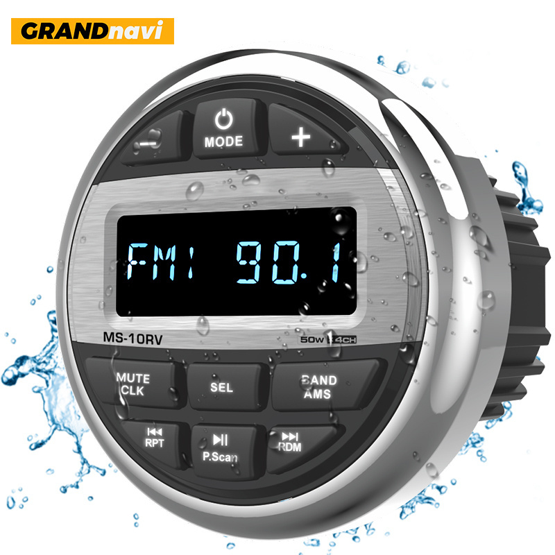 GRANDnavi MP3 Marin Radio For Marin Golf Car BT Music Player Subwoofer USB Port Waterpoof