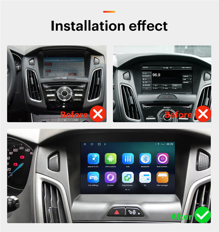 Grandnavi Multimedia Car Radio Android Car Stereo Player 9 Inch 2din for FORD Focus 2012-2017 Car Dvd Player Carplay Android 10