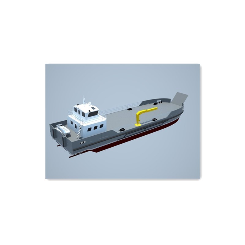 Grandsea 32m Steel LCT type River and Sea Coastal Container Barge Boat for sale