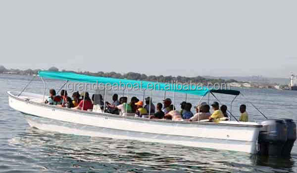 32ft 9.6m Single Hull Fiberglass Ferry Boat Fishing Boat In Congo