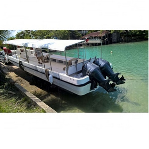 China Grandsea Fibreglass 9.6m Panga Type Dive and Scuba Boat for sale outboard engine