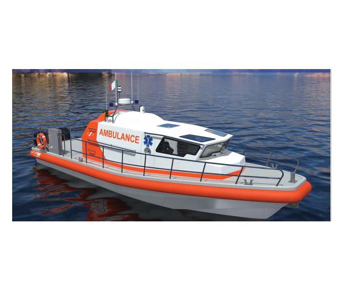 Grandsea 38ft high speed rescue ambulance boat Fiberglass boat for sale