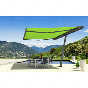 Outdoor Sunshade Aluminum Patio Motorized Awning Electric Manual Control Retractable Full Cassette Porch Awning