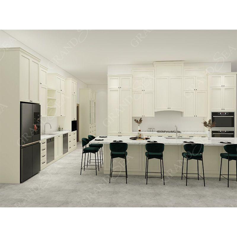 Luxury Malaysia High Gloss Acrylic Kitchen Cabinet With Large Island