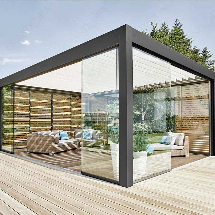 Pergola a Feritoia De Madera Para Jardin Aluminum Pergola With Sliding Glass Pergola Louver Roof