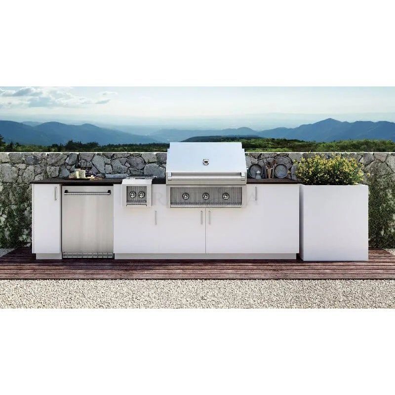 White Kitchen Cabinet Custom Design European Shaker Stainless Steel Outdoor Kitchen With Factory Price