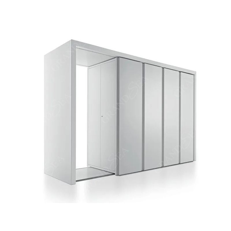 Modern Bedroom Furniture Australian Style White Wood 4 Doors Sliding Wardrobe Cabinet