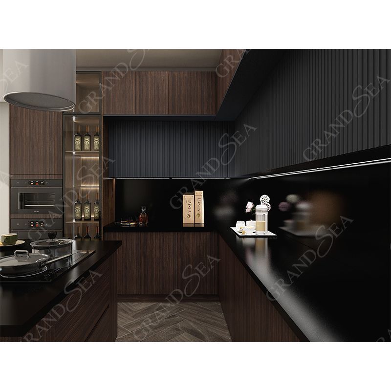 Modern American Style Kitchen Cabinets Factory Direct with Solid Wood Competitive Prices Plywood Carcase Essential Accessories