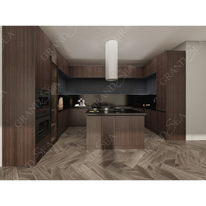 Modern American Style Kitchen Cabinets Factory Direct with Solid Wood Competitive Prices Plywood Carcase Essential Accessories