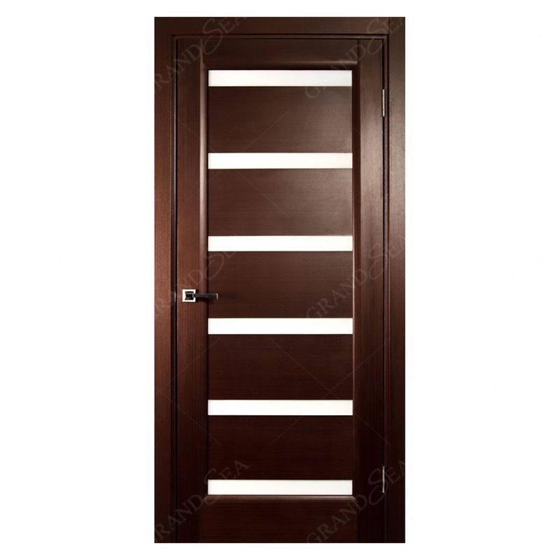 Top Manufacturer Apartment Poly Internal Wood Door Hotel Soundproof Bedroom Door Walnut Modern Interior Solid Wooden Room Door