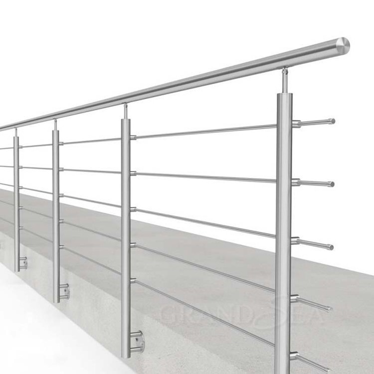 Residential use tubular steel railing stainless steel handrail railing baluster systems